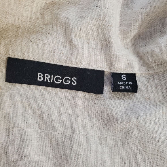 Briggs One Closure Linen Blend Beige Blazer Size Small - Picture 8 of 9